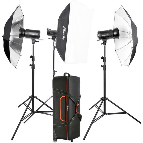 Godox SK300II 300W Studio Flash Kit with 3 Lights - Professional Photography Lighting for Portraits, Product Shoots & Commercial Studio Use