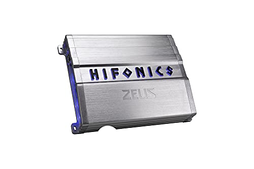 Hifonics ZG-600.4 Zeus Gamma 4 Channel 600W Super A/B Class Car Amplifier with Subwoofer, Speakers & 4 Gauge Kit - Includes Gravity Magnet Phone Holder (Blue) - Perfect for Car Audio Upgrades, Bass Boost & Hands-Free Driving