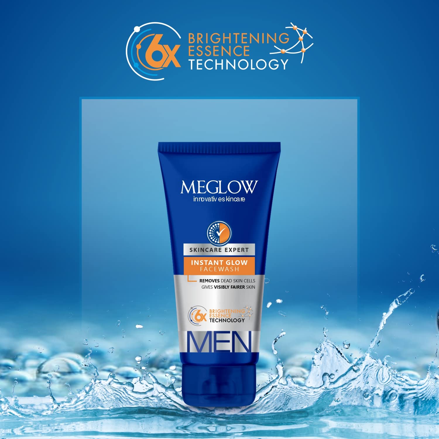 **Meglow Men's Skincare Combo Pack - 1x Fairness Cream (50g) & 2x Instant Glow Face Wash (70g) for Brighter & Refreshing Skin | Gift for Brother, Husband, Boyfriend | Perfect for Rakhi, Birthdays & Daily Skincare Routine**