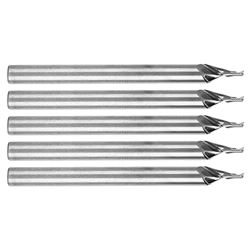 Durable Square End Mill 3.175x1x2mm CNC Engraving Bit for Metalworking & Repairs