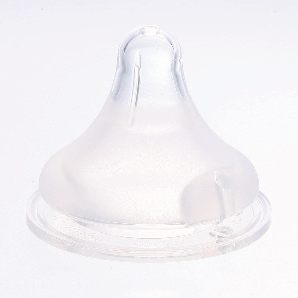 Authentic Feeling Pigeon Breast Milk Silicone Nipple - Medium Size Tri-Cut (2 Pack) for Babies 3 Months & Up - Perfect for Breastfeeding, Bottle Feeding, and Comfort Nursing