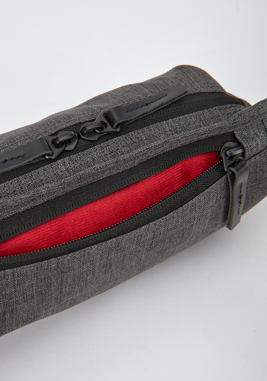 Trestles Hip Pack - Charcoal Heather Waist Bag for Hiking, Running & Travel - Hands-Free & Water-Resistant