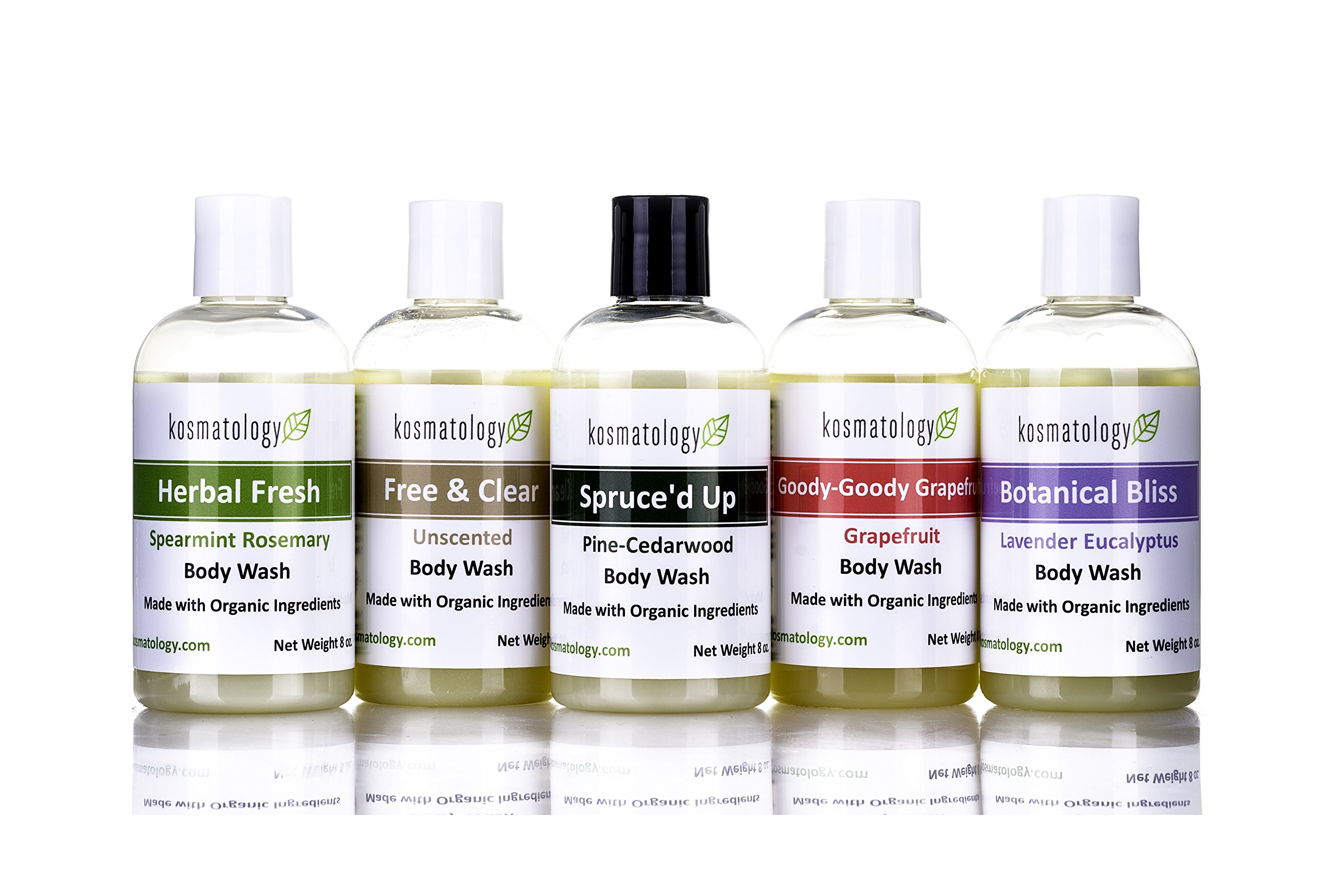 Kosmatology Organic Spruce’d Up Body Wash - Moisturizing & Nourishing Cleanser with Pine, Cedarwood & Cinnamon Essential Oils | 8 fl oz | Gentle Daily Shower Gel for Dry Skin & Aromatherapy Relaxation