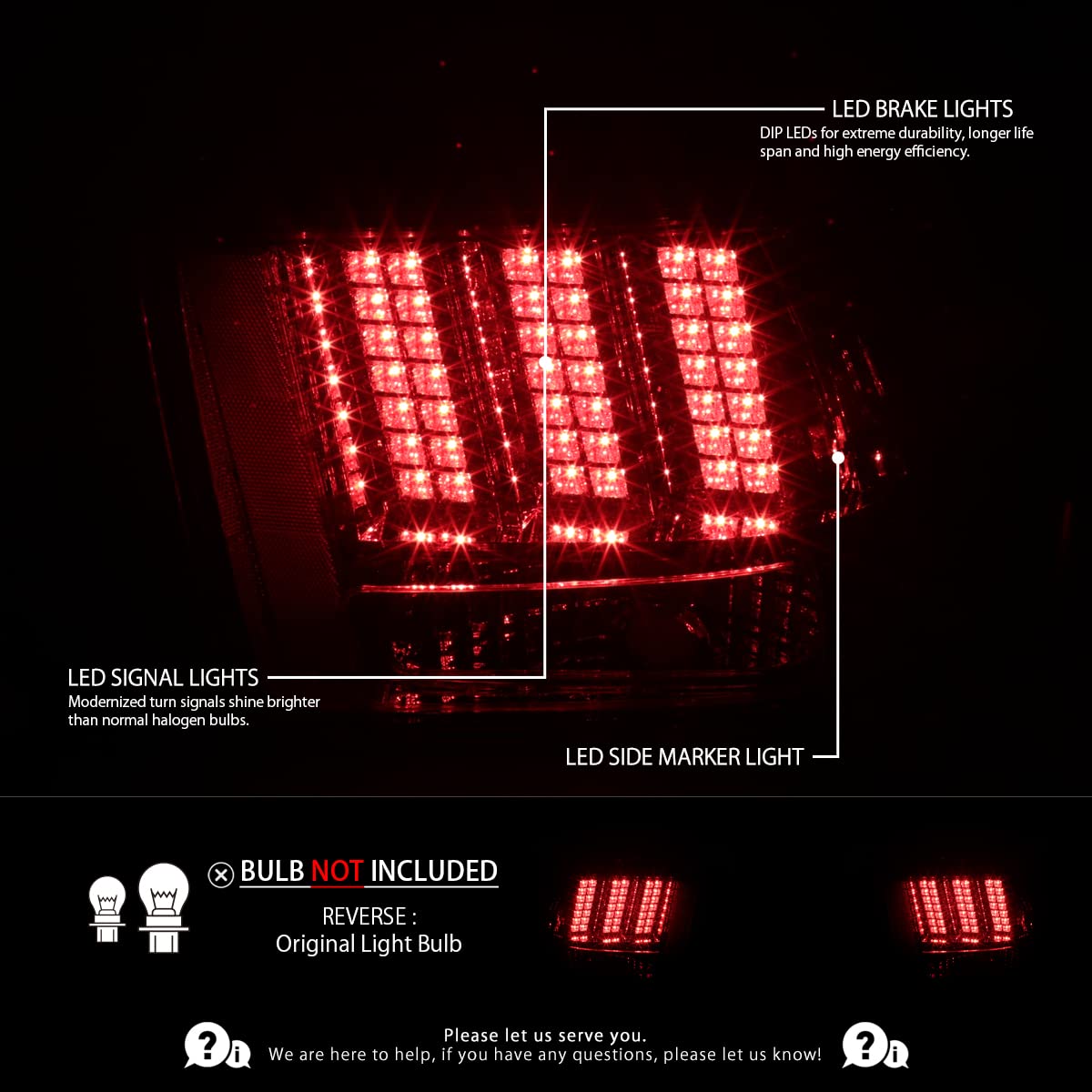 AUTOZENSATION Red Sequential LED Tail Lights for 1999-2004 Ford Mustang - Left & Right Pair Assembly - Upgrade Your Ride with Stylish Lighting for Night Driving & Car Shows