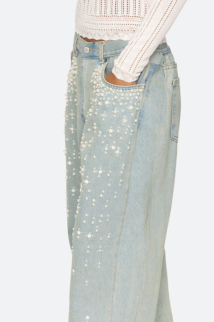 Sea New York Perlette Denim Pants for Women - High Waist Skinny Jeans in Classic Blue | Perfect for Casual Wear, Office Outfits & Night Out