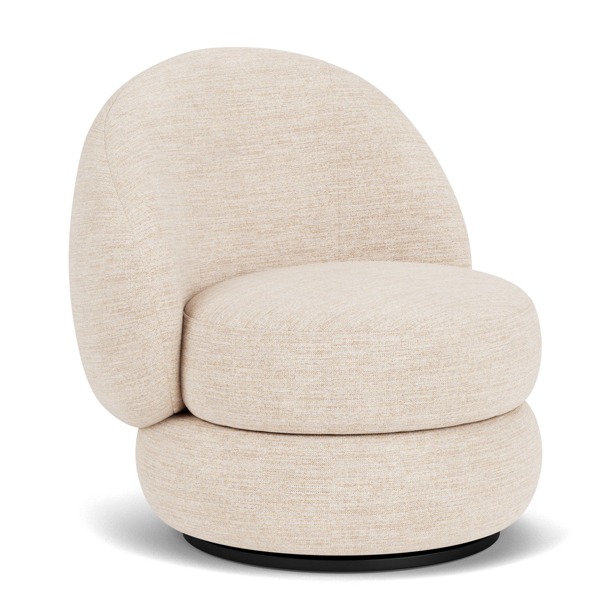 Alma Fabric Swivel Armchair - Modern Upholstered Lounge Chair with 360° Rotation, Comfortable Living Room Accent Chair for Home Office, Reading Nook, or Bedroom Relaxation