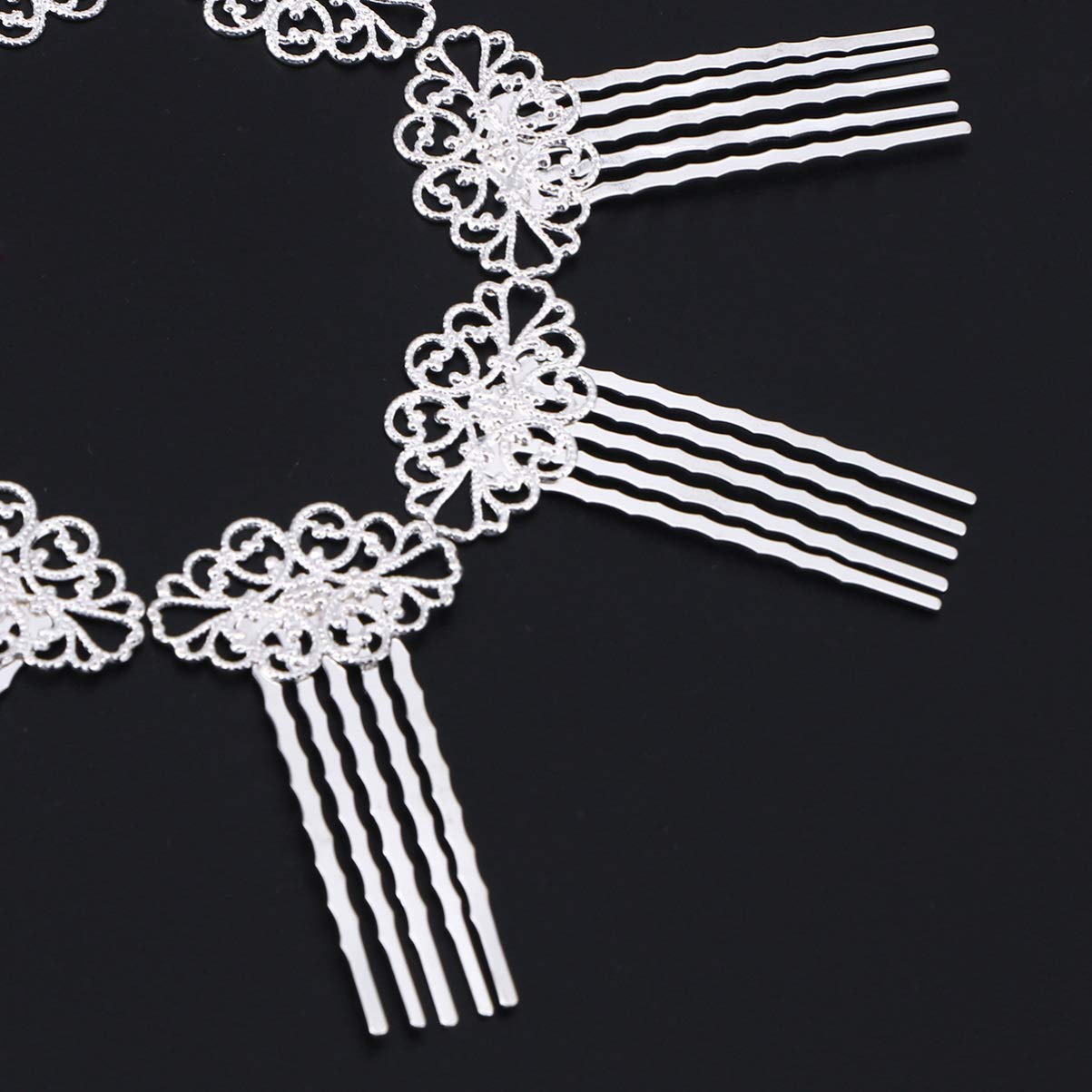KALLORY 10pcs Floral Hair Combs for Women - Elegant Inserted Hair Accessories, Bridal Headdress & Wedding Hair Decor - Perfect for Parties, Prom, and Special Occasions