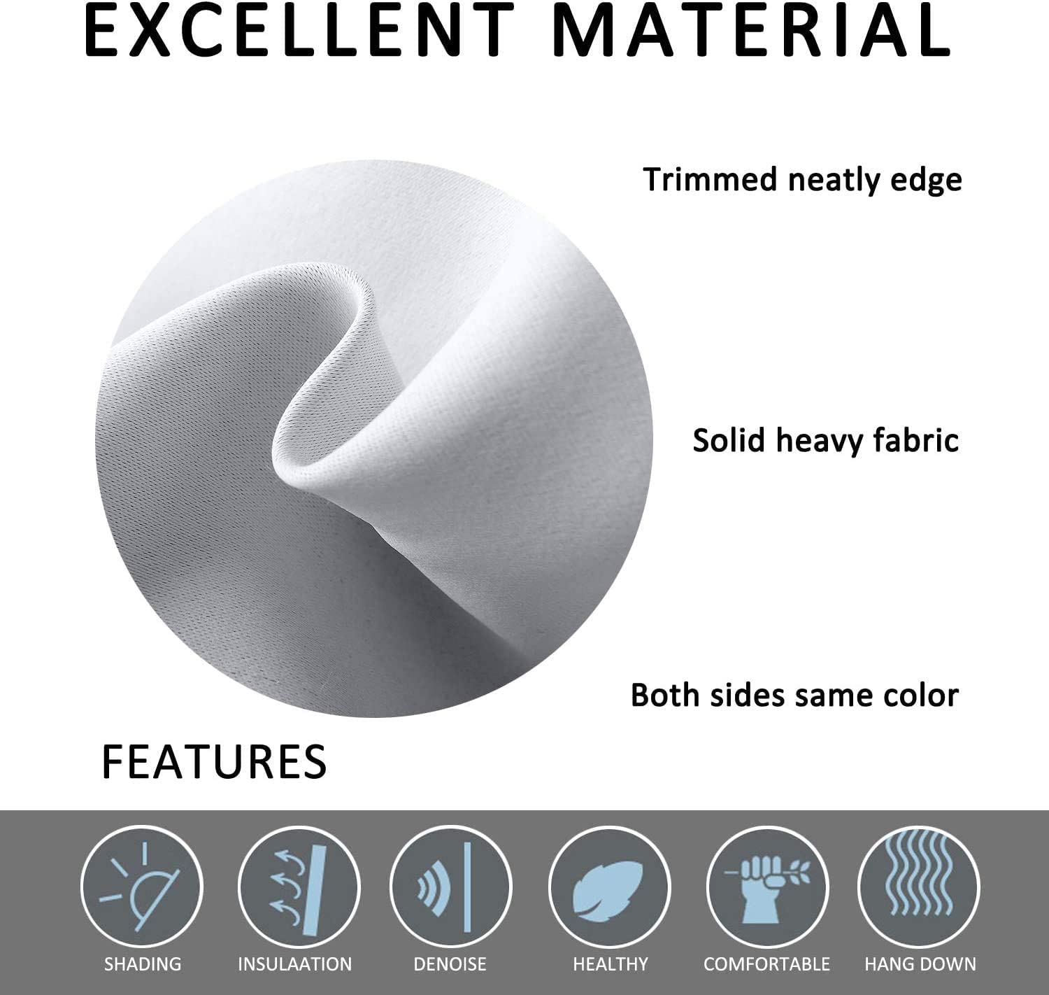 TWOPAGES 240 Inch Extra Long Blackout Curtains - Thermal Insulated Darkening Window Drapes for Living Room & Bedroom, Greyish White (1 Panel, 50Wx240L) - Perfect for Home Theater, Nursery & Light-Sensitive Sleepers