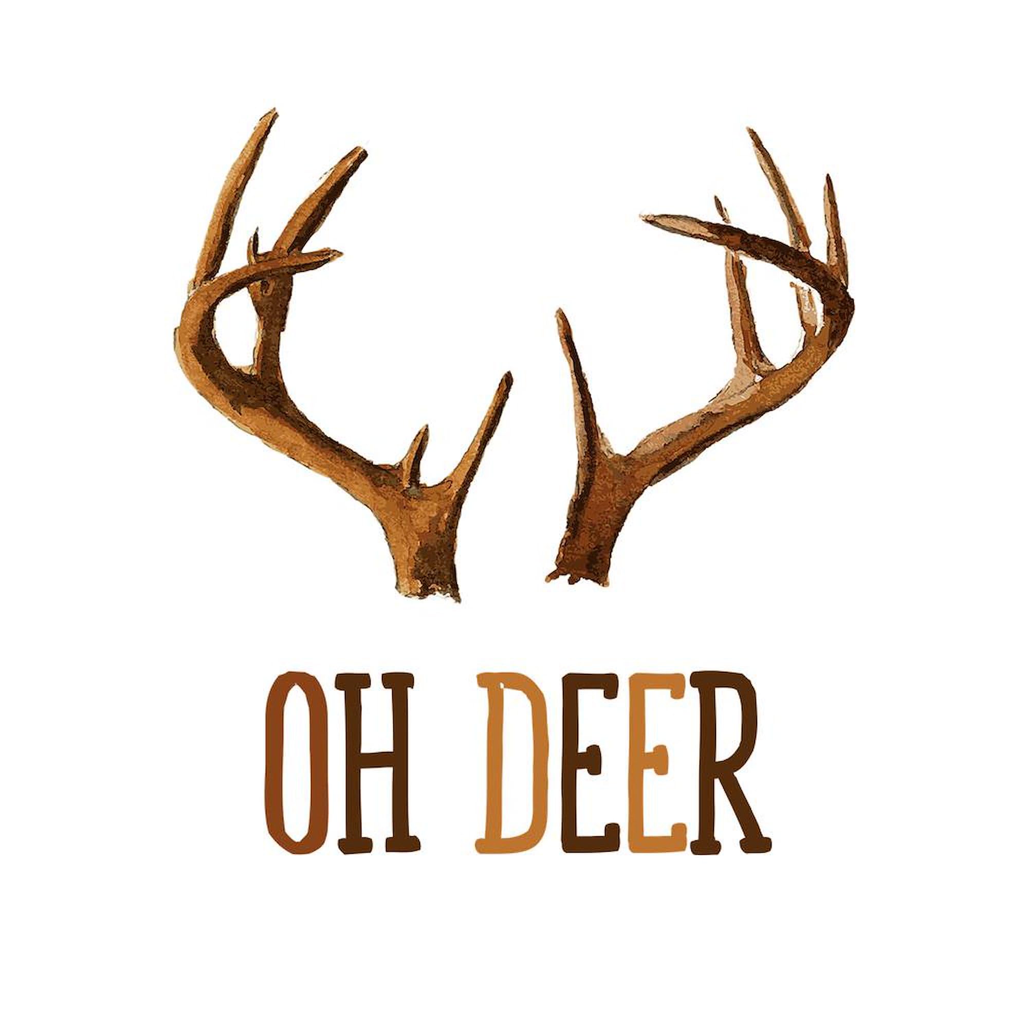 OH DEER 11 oz (325 ml) Ceramic Coffee Mug - Funny Deer Design for Tea & Hot Drinks - Perfect for Office, Home & Gifts
