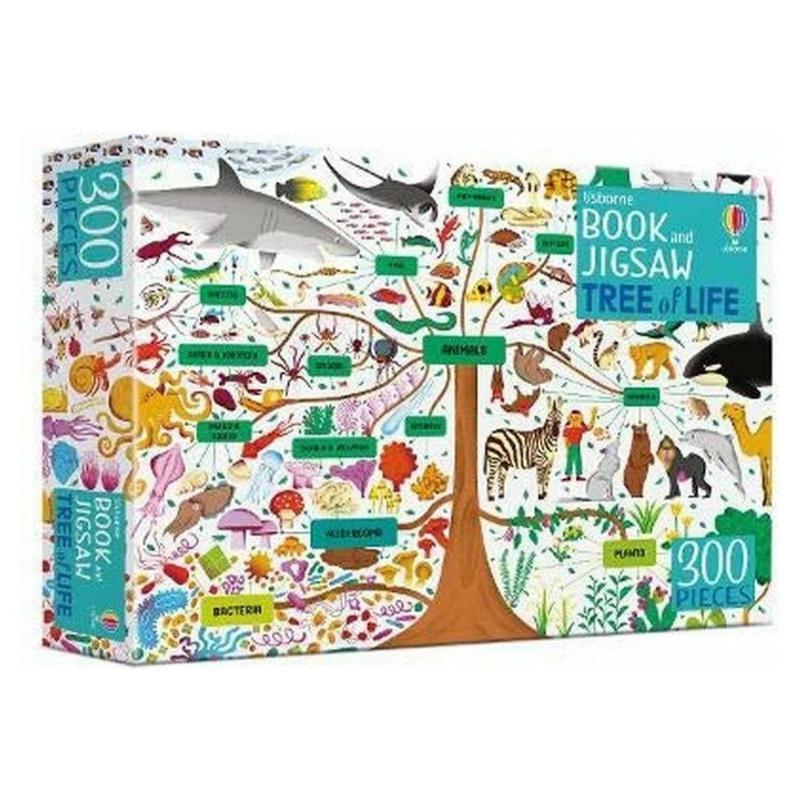 Tree of Life 300 Piece Jigsaw Puzzle with Book - Educational Family Activity for Adults & Kids, Perfect for Relaxation & Home Decor