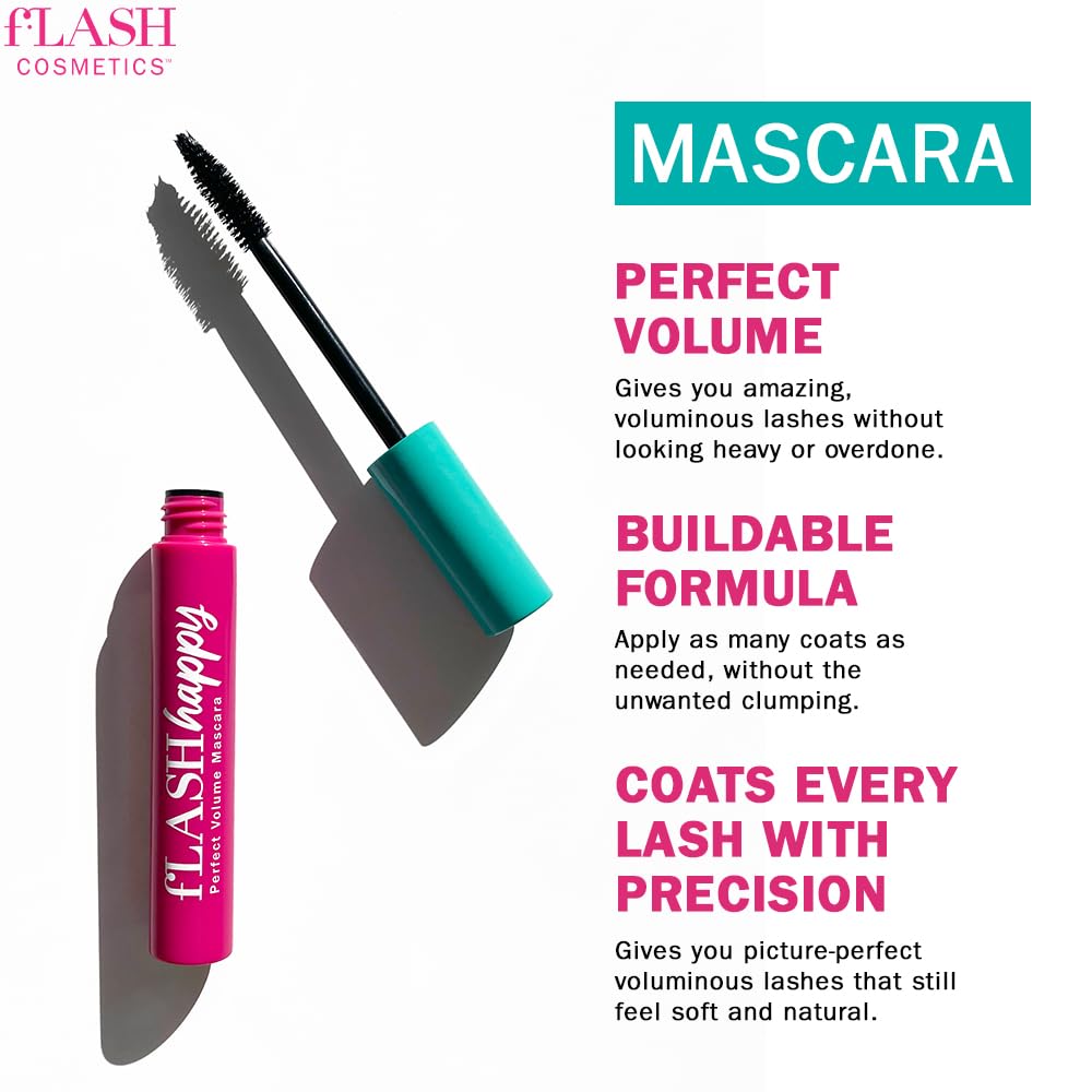 Flash Ultimate Lash Duo - Eyelash Growth Serum & Volumizing Mascara Set for Longer, Thicker, Natural Lashes - Perfect for Daily Use, Special Occasions & Lash Care Routine