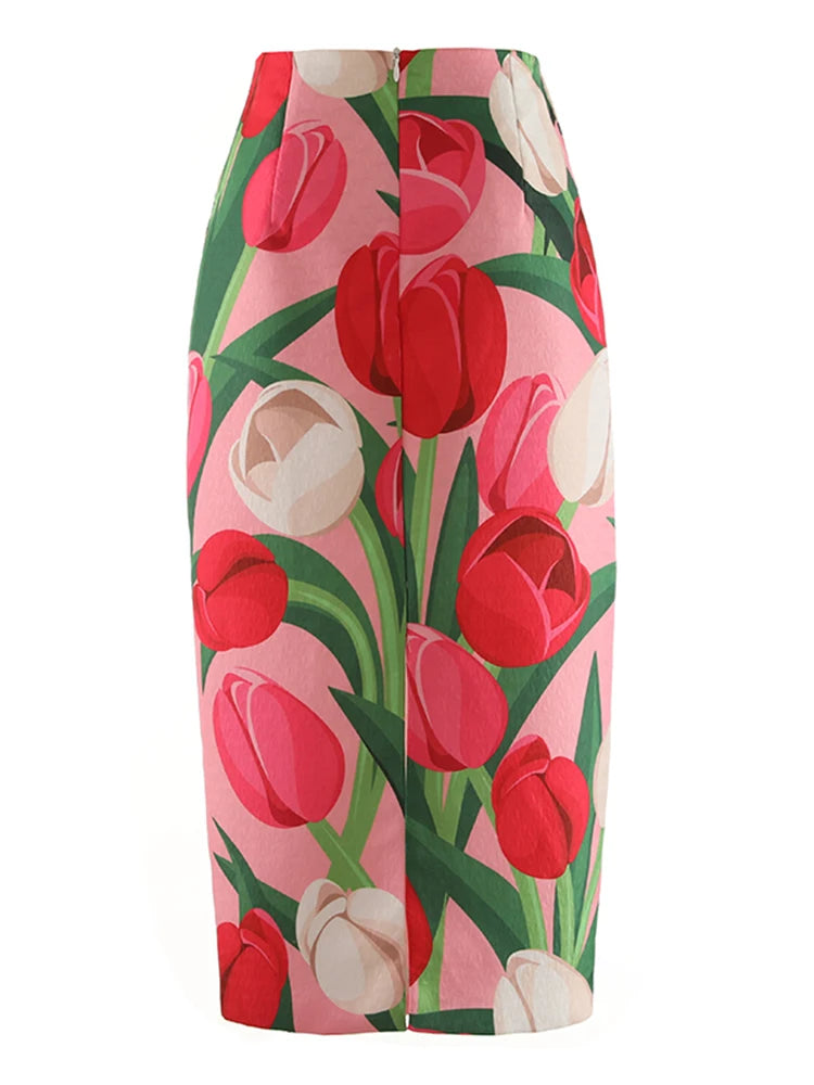 Women's High Waist A-Line Skirt - Patchwork Design with Zipper, Loose Knee-Length Flowy Skirt in Trendy Colors | Perfect for Casual Outings, Office Wear & Spring Fashion