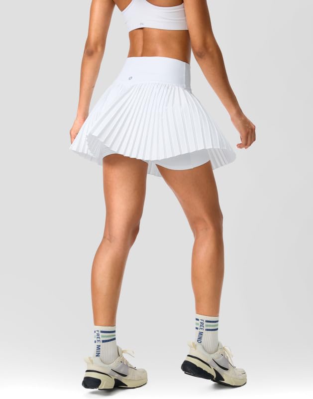 SANTINY Women's Pleated Tennis Skirt with Pockets - High Waisted Lightweight Athletic Skort for Tennis, Golf & Running | Perfect for Sports, Workouts & Casual Wear