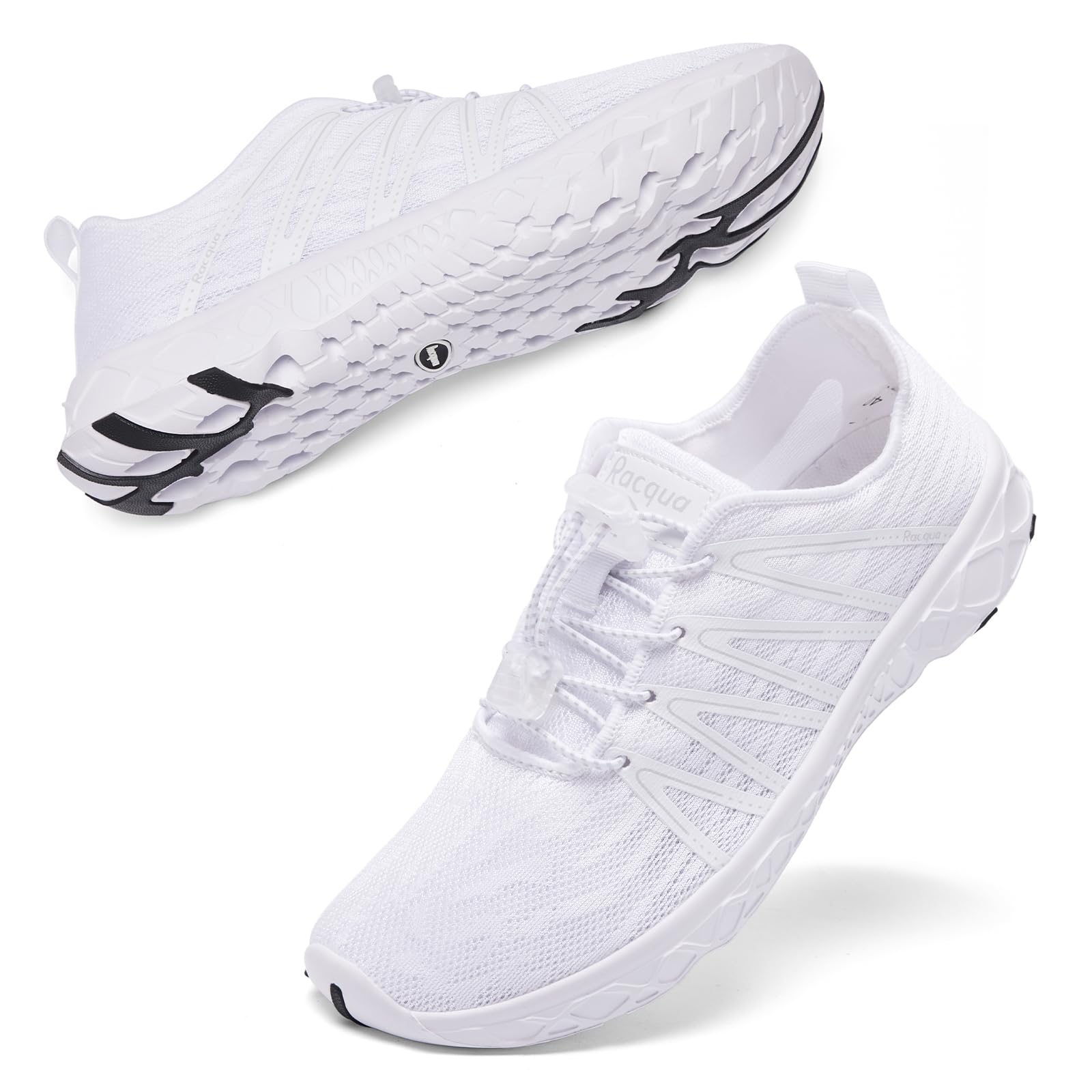 Racqua Water Shoes for Women & Men - Quick-Dry Aqua Swim Shoes for Beach, Pool, Surfing & Water Sports
