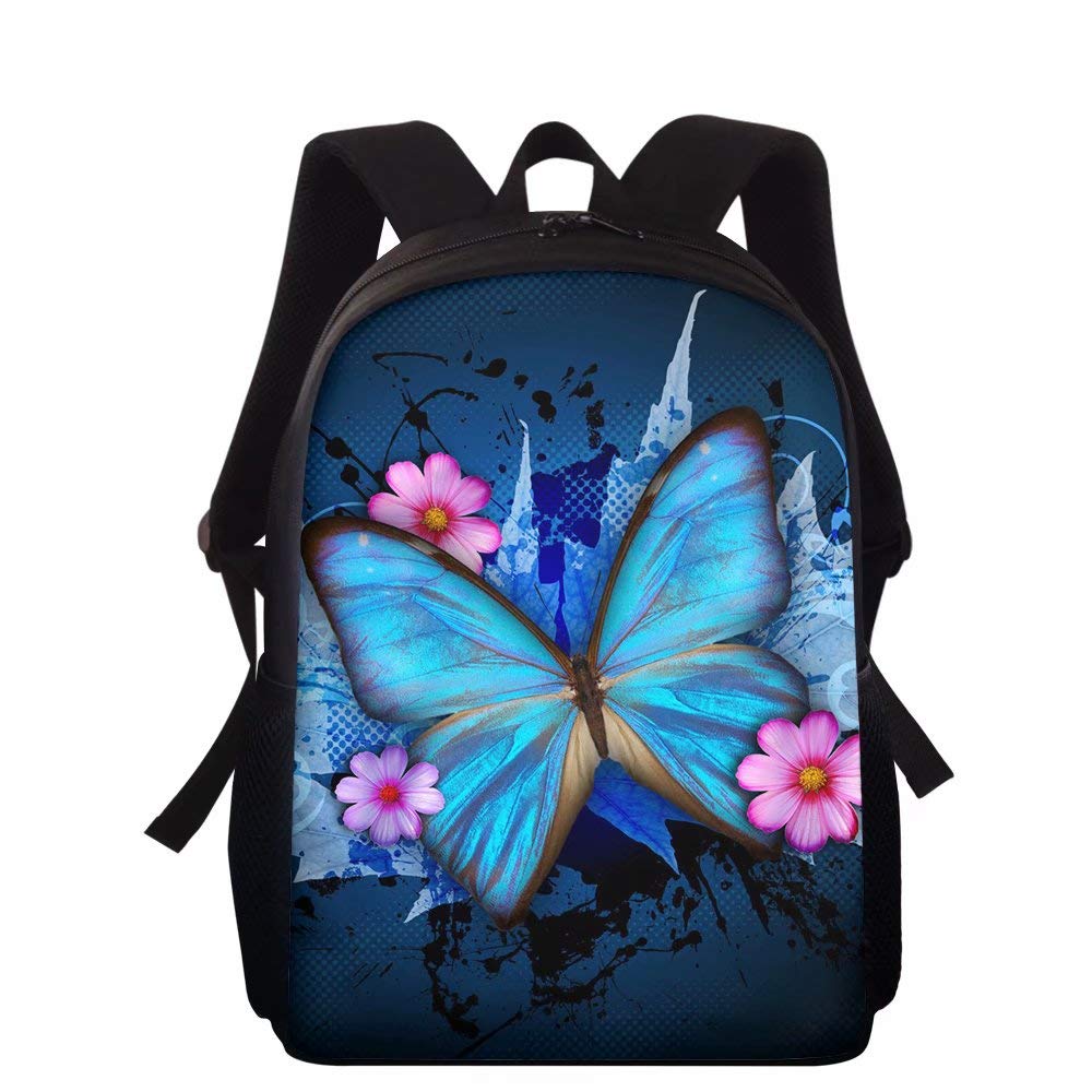 Butterfly Print Travel Backpack for Women - Lightweight Durable School Bag, College Student Backpack, Outdoor Camping Daypack & Fashionable Satchel for Daily Use, Work, Travel & Dress Up
