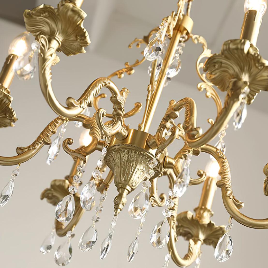 Teresa Crystal Chandelier - Elegant Modern Ceiling Light Fixture for Dining Room, Living Room & Bedroom | Perfect for Home Decor & Wedding Venue Lighting