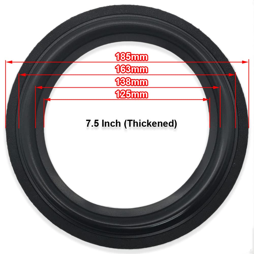 2 Pack 7.5 Inch Speaker Foam Edge Repair Kit - Thickened 7.5