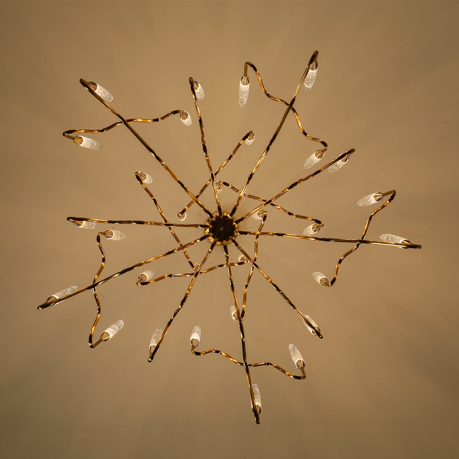 Elegant Classical Candelabrum Chandelier - Antique Brass Crystal Ceiling Light Fixture for Dining Room, Living Room & Bedroom Decor