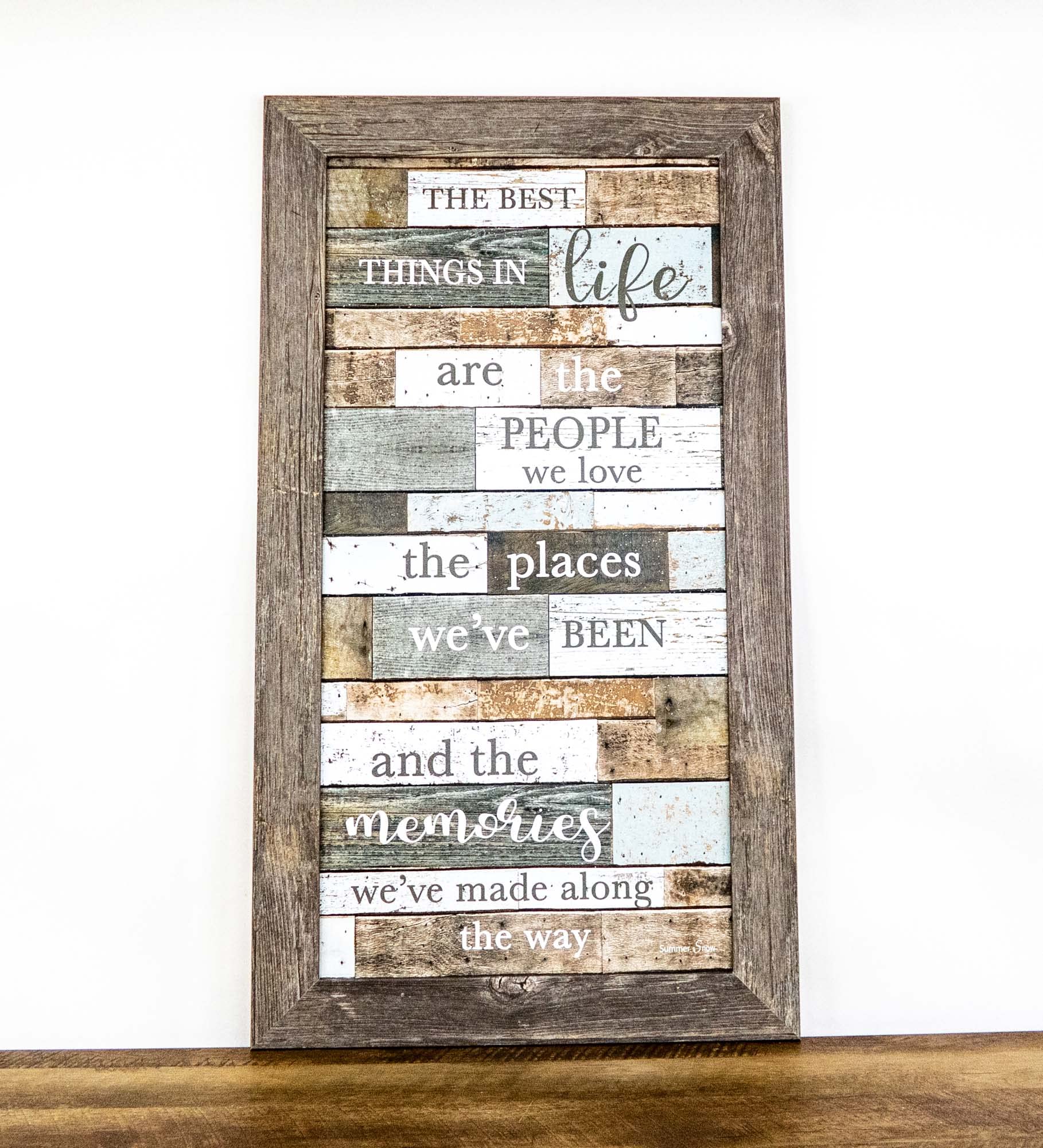 Best Things in Life Framed Wall Art - People, Places, Travel & Memories - Perfect for Home Decor, Office & Gift Giving
