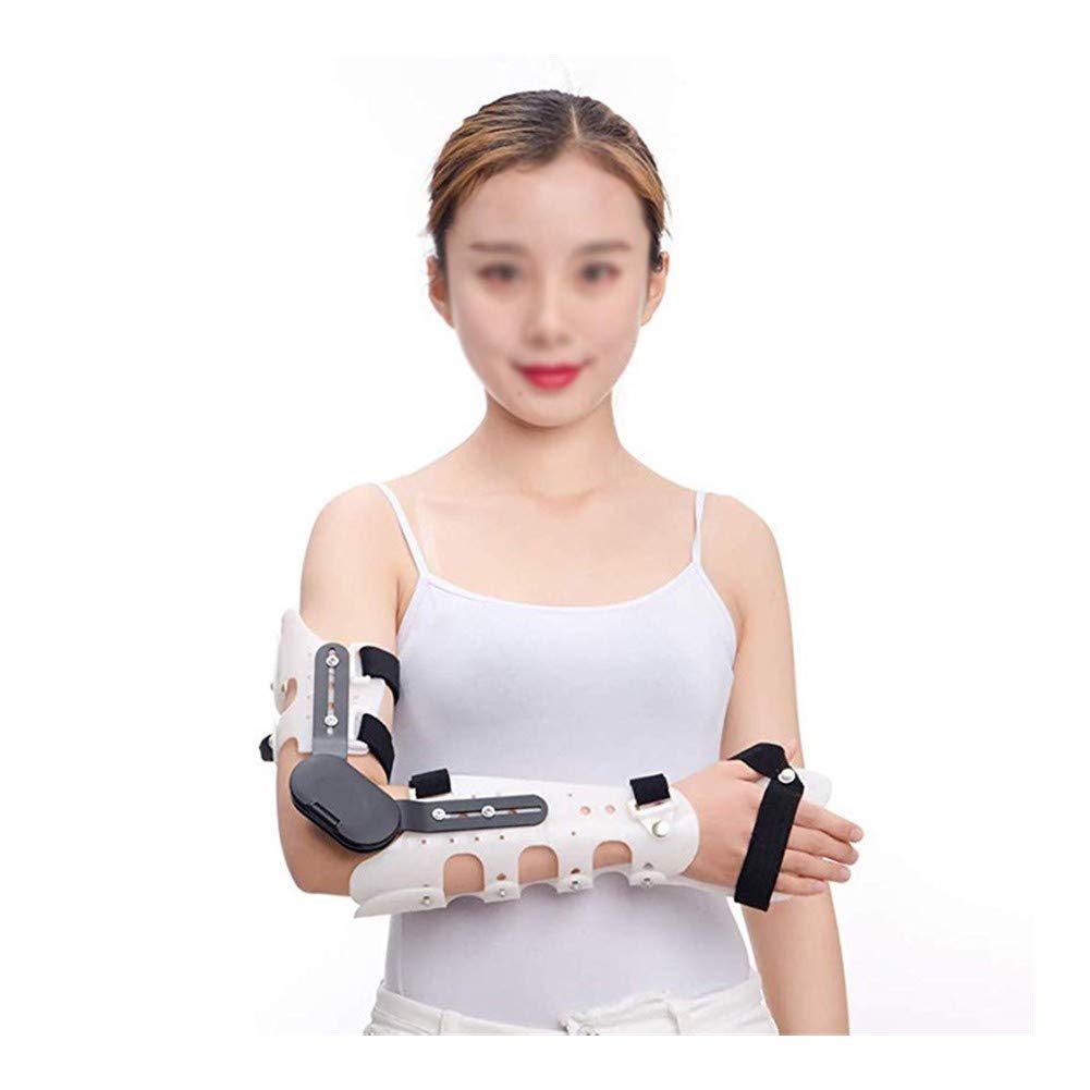 **JJZXPJ Adjustable Hinged ROM Elbow Brace - Post-Surgery Support for Arm Injury Recovery & Orthosis - Ideal for Sports, Rehabilitation & Daily Use**