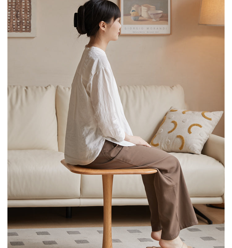 Solid Oak & Black Walnut Small Square Side Table - Handcrafted Wooden End Table for Living Room, Bedroom, or Office Decor