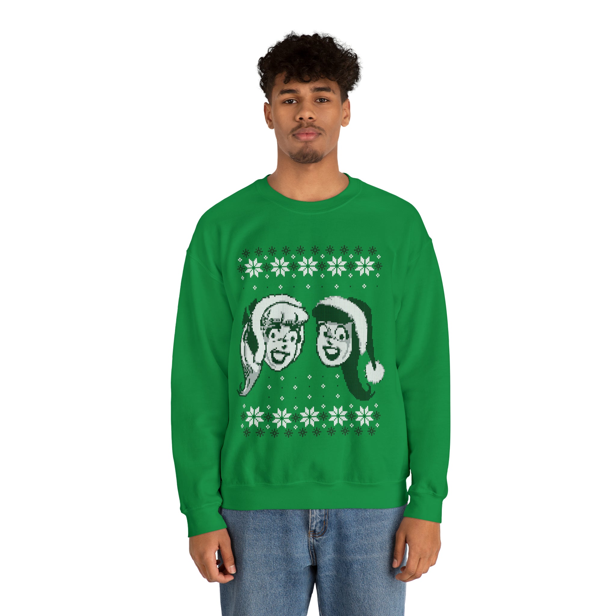 Betty and Veronica Holiday Sweater - Unisex Heavy Blend Crewneck Sweatshirt | Christmas Gift, Winter Fashion, Comic Book Fan Apparel