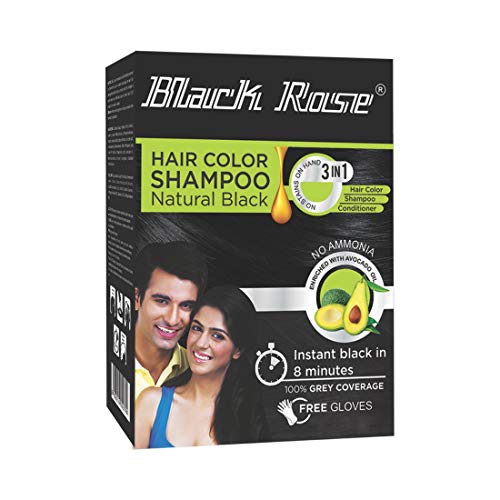 Black Rose Shampoo for Hair Color - Natural Hair Dye & Conditioning Treatment for Vibrant Color at Home | Perfect for Brunettes, Blondes & Gray Coverage