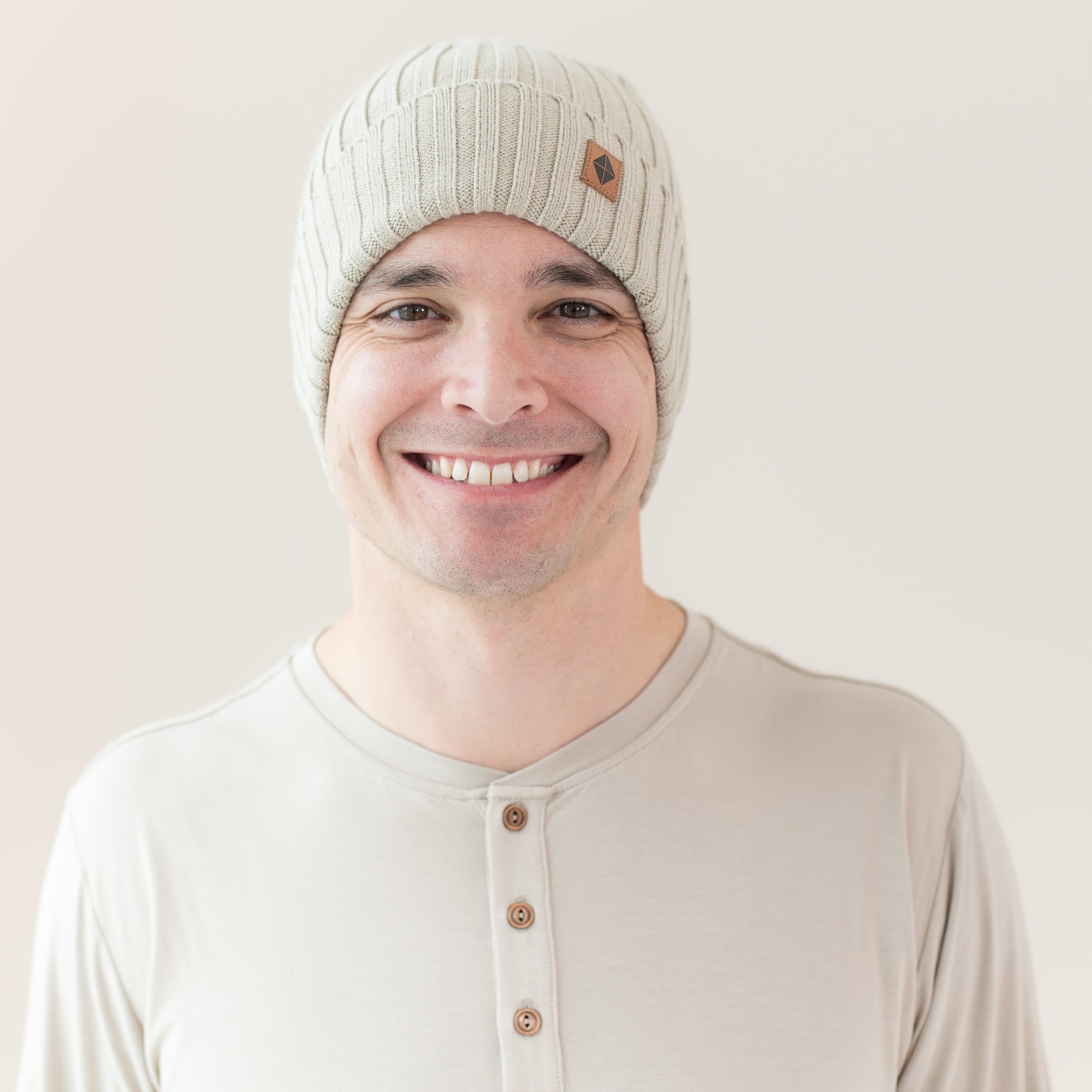 Chunky Knit Adult Ribbed Beanie in Almond - Soft Winter Hat for Men & Women - Perfect for Cold Weather, Outdoor Activities & Casual Style