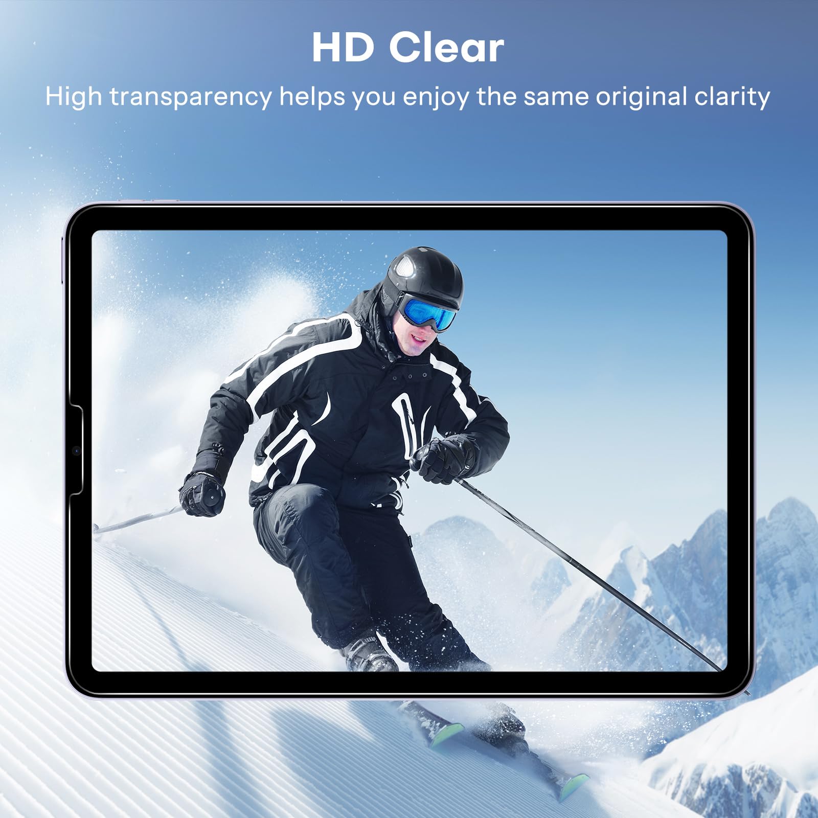 OMOTON Tempered Glass Screen Protector for iPad Air 5th/4th Gen (10.9 Inch 2022/2020) & iPad Pro 11 Inch (2022-2018) - 2 Pack, Anti-Scratch, Bubble-Free, Case Friendly, Apple Pencil Compatible - Perfect for Work, Study & Entertainment