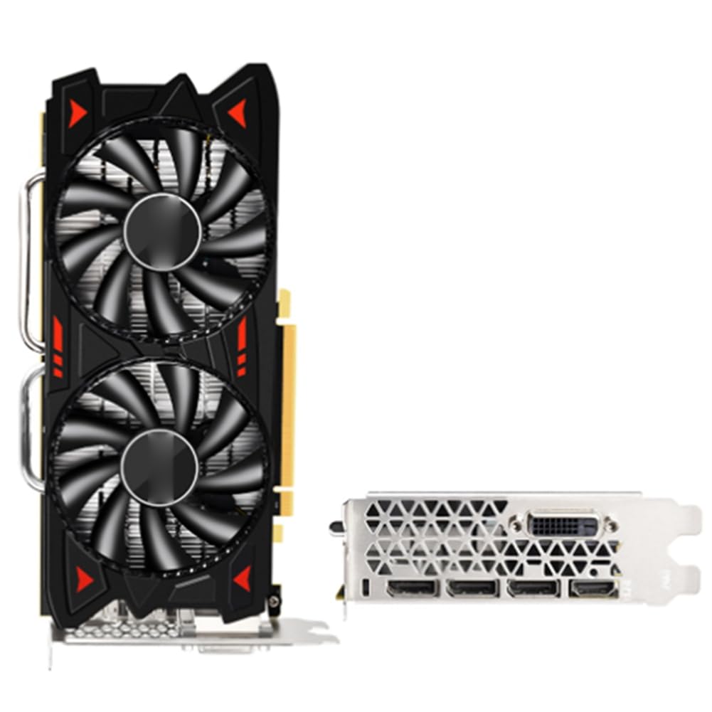 Komdndht RX580 8G GDDR5 Gaming Graphics Card - Dual Fan Cooling, 7000MHz, 256-bit, 4K Ready - Perfect for PC Gaming, VR, Video Editing & Cryptocurrency Mining