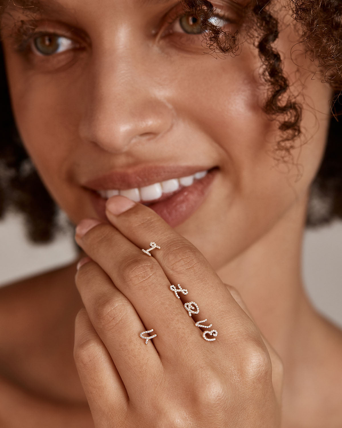 14K Solid Gold Forever Love Diamond Letter Earrings for Women - Dainty Initial Alphabet Studs for Everyday Wear, Gift for Her, Anniversary & Valentine's Day Jewelry