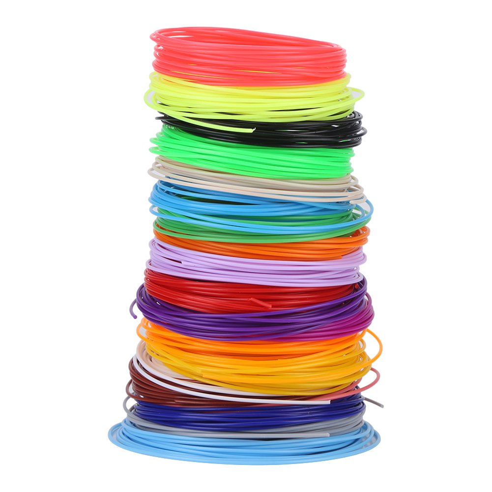 Premium 1.75mm PCL 3D Printer Filament - 20 Vibrant Colors, Low-Temperature Pen Refills for 3D Printing Pens | Ideal for DIY Crafts, Educational Projects & Creative Art Designs