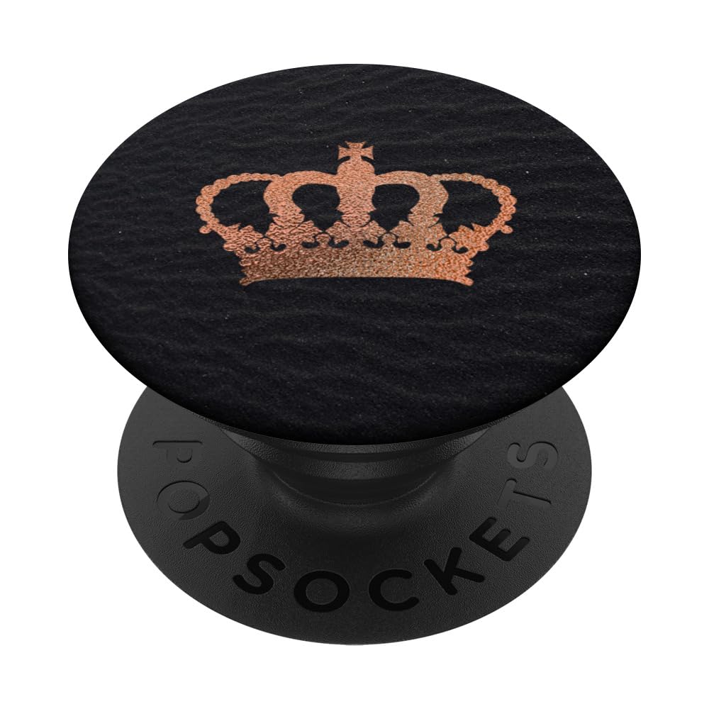 Black Sand Rose Crown Queen PopSockets Standard PopGrip - Swappable Phone Grip & Stand for iPhone, Samsung & Smartphones (Perfect for Selfies, Gaming & Daily Use)