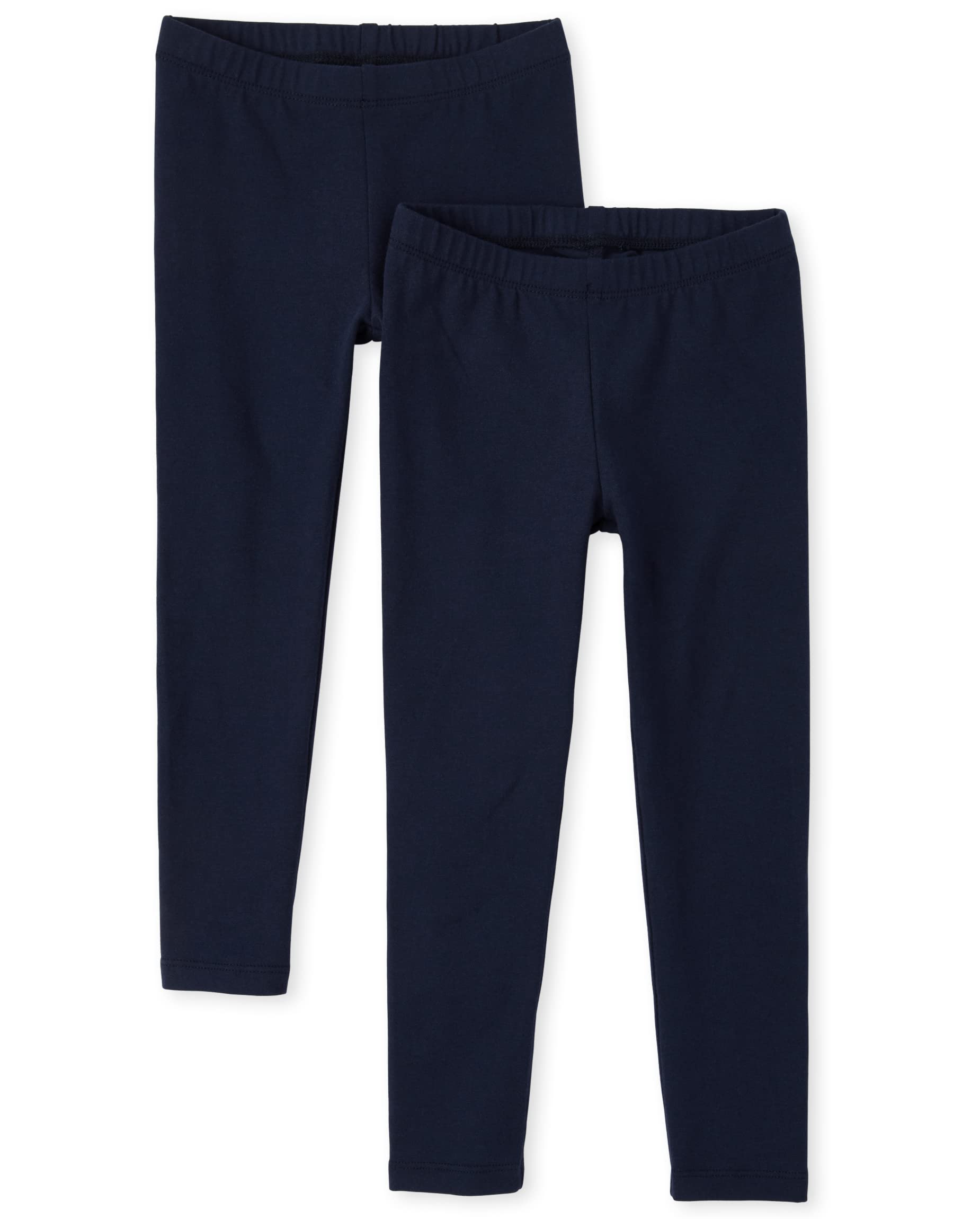 The Children's Place Girls' 2-Pack Cotton Stretch Leggings - Soft & Comfortable Playwear for School, Playdates & Everyday Wear