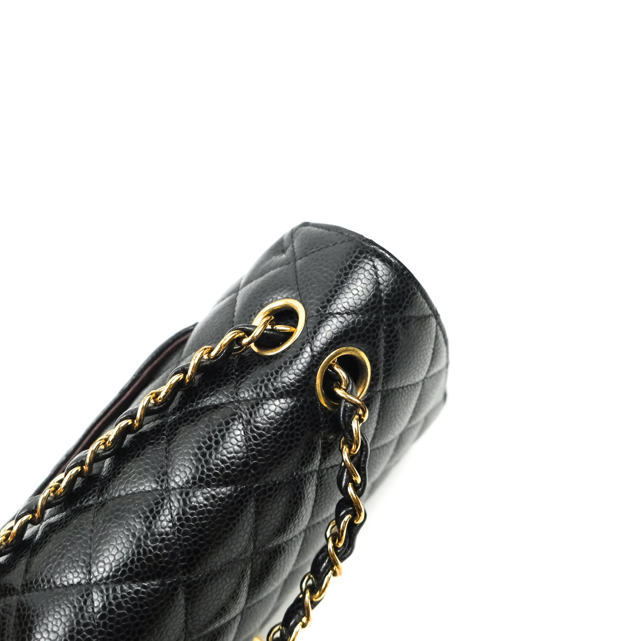 Chanel Classic Medium Double Flap Bag Black Caviar Leather with Gold Hardware - Luxury Designer Handbag for Women, Perfect for Work, Evening Events & Special Occasions