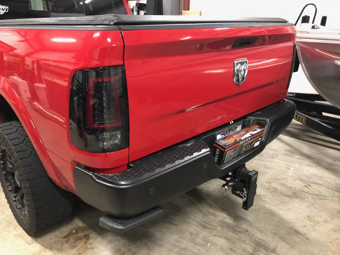 2010-2018 Dodge RAM 2500/3500 Smoked OLED Tail Lights - Direct Replacement for OEM Halogen Lights | Enhanced Visibility & Style for Pickup Trucks