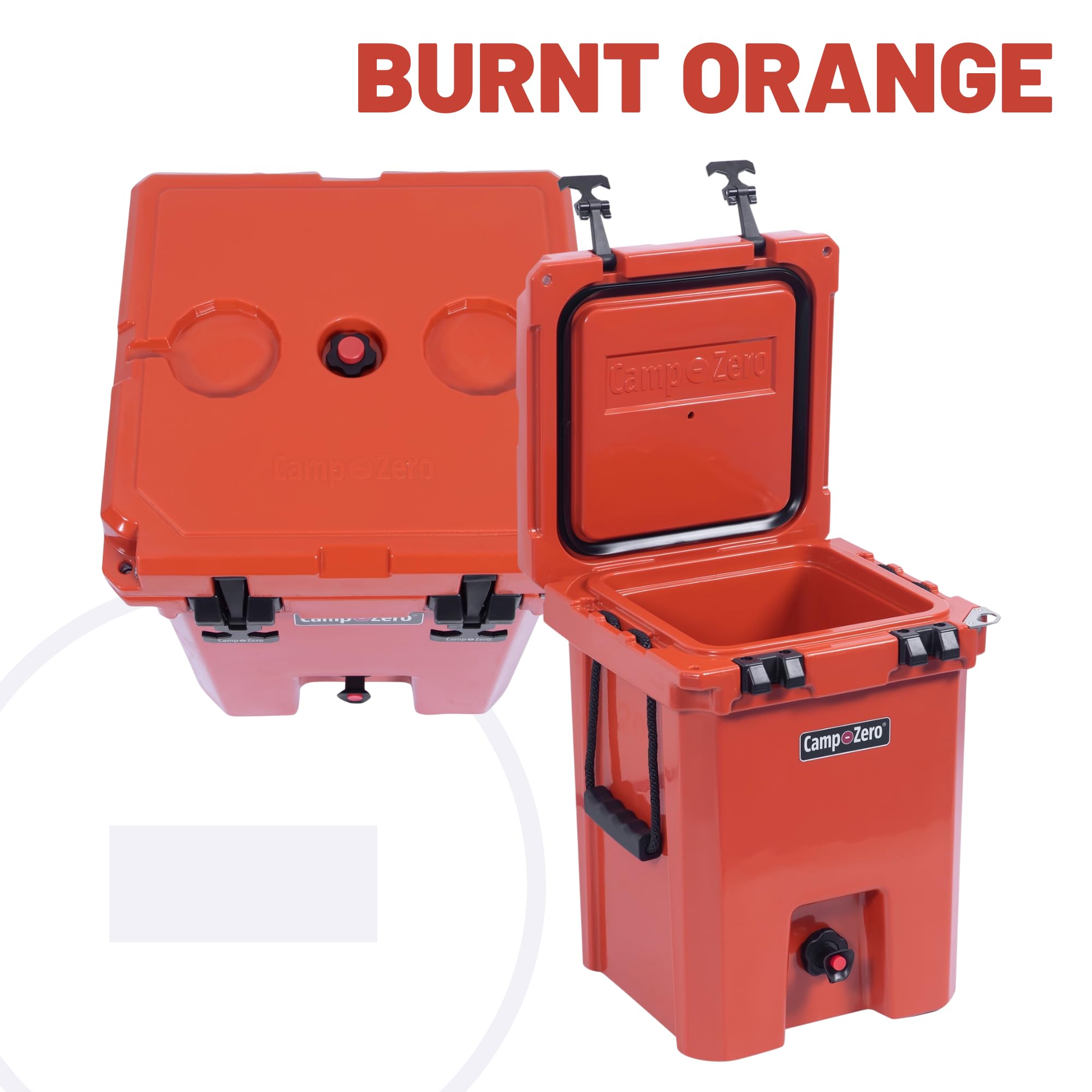 CAMP-ZERO 20L Insulated Drink Cooler with 2 Built-in Beverage Holders - Perfect for Camping, Picnics, Beach Trips & Outdoor Parties