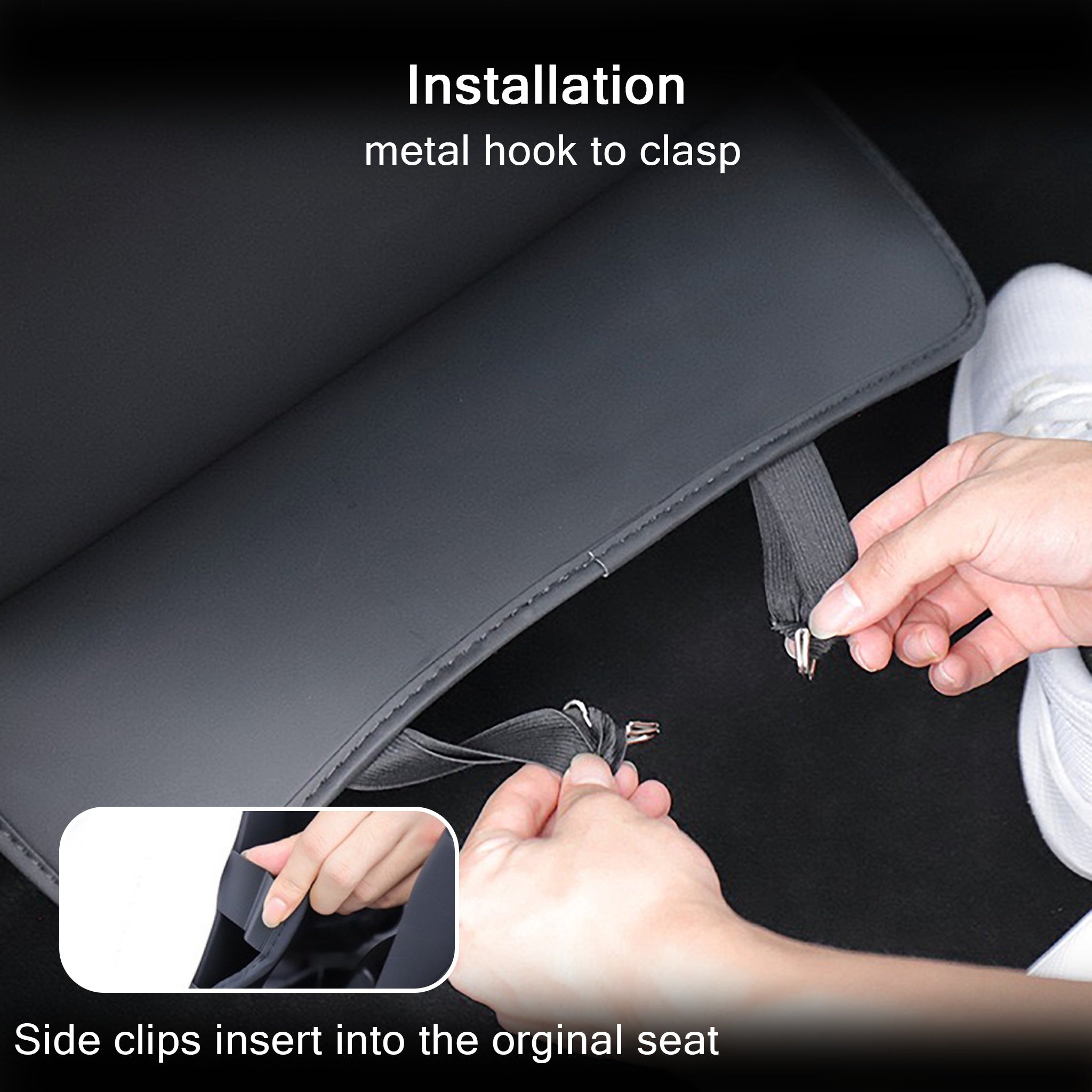 Tesla Model 3/Y & 2024+ Model 3 Highland Seat Back Kick Protectors - Durable Car Seat Protector for Kids & Pets - Perfect for Family Road Trips & Daily Commutes
