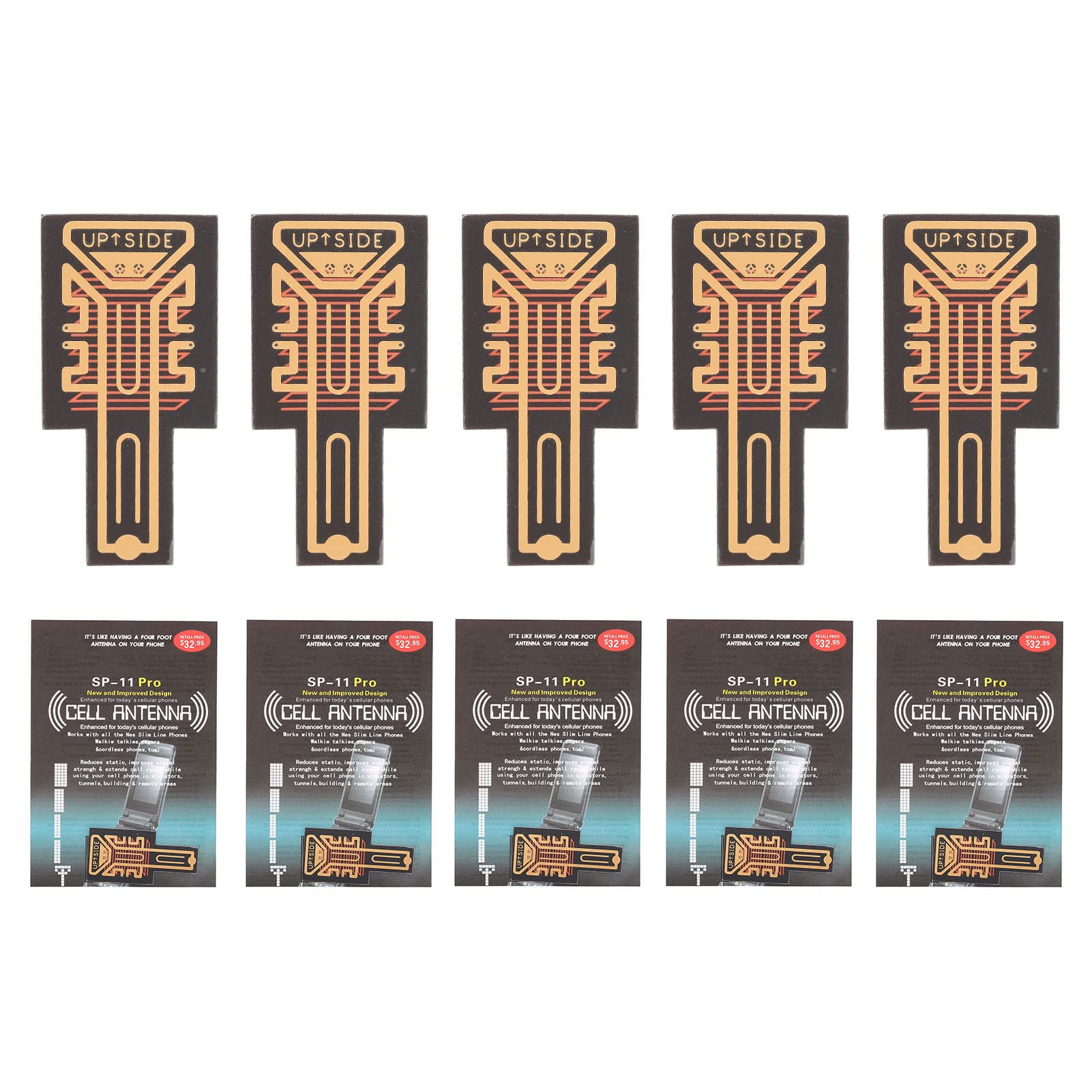Portable Cell Phone Booster with 5PCS Antenna Stickers - Enhance Mobile Signal Strength for Home, Office, and Travel Use