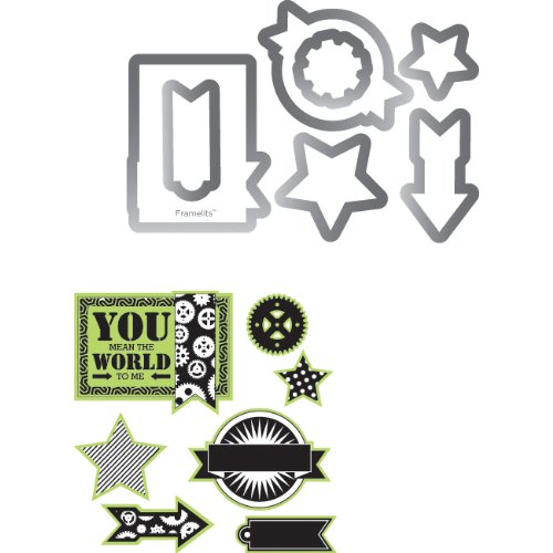 Echo Park Sizzix Framelits Dies 7/Pkg with Clear Stamps - Perfect for Boy-Themed Scrapbooking