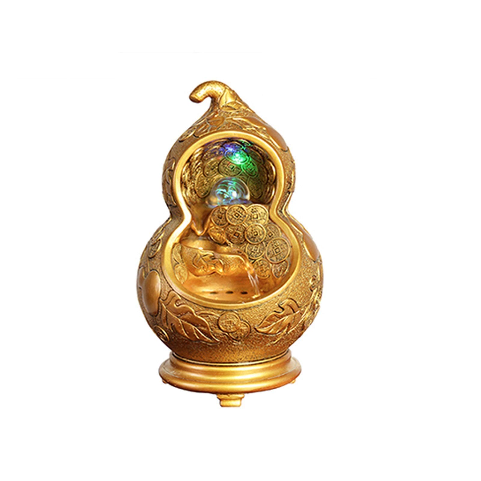 Unique Resin Desktop Water Fountain - Indoor Tabletop Fountain Decor for Home & Office, Zen Relaxation & Stress Relief, Perfect for Living Room, Bedroom, or Workspace