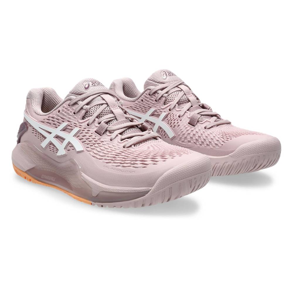 ASICS Gel Resolution 9 Wide Women's Tennis Shoes - Watershed Rose/White - Premium Court Performance for Competitive Players & Training