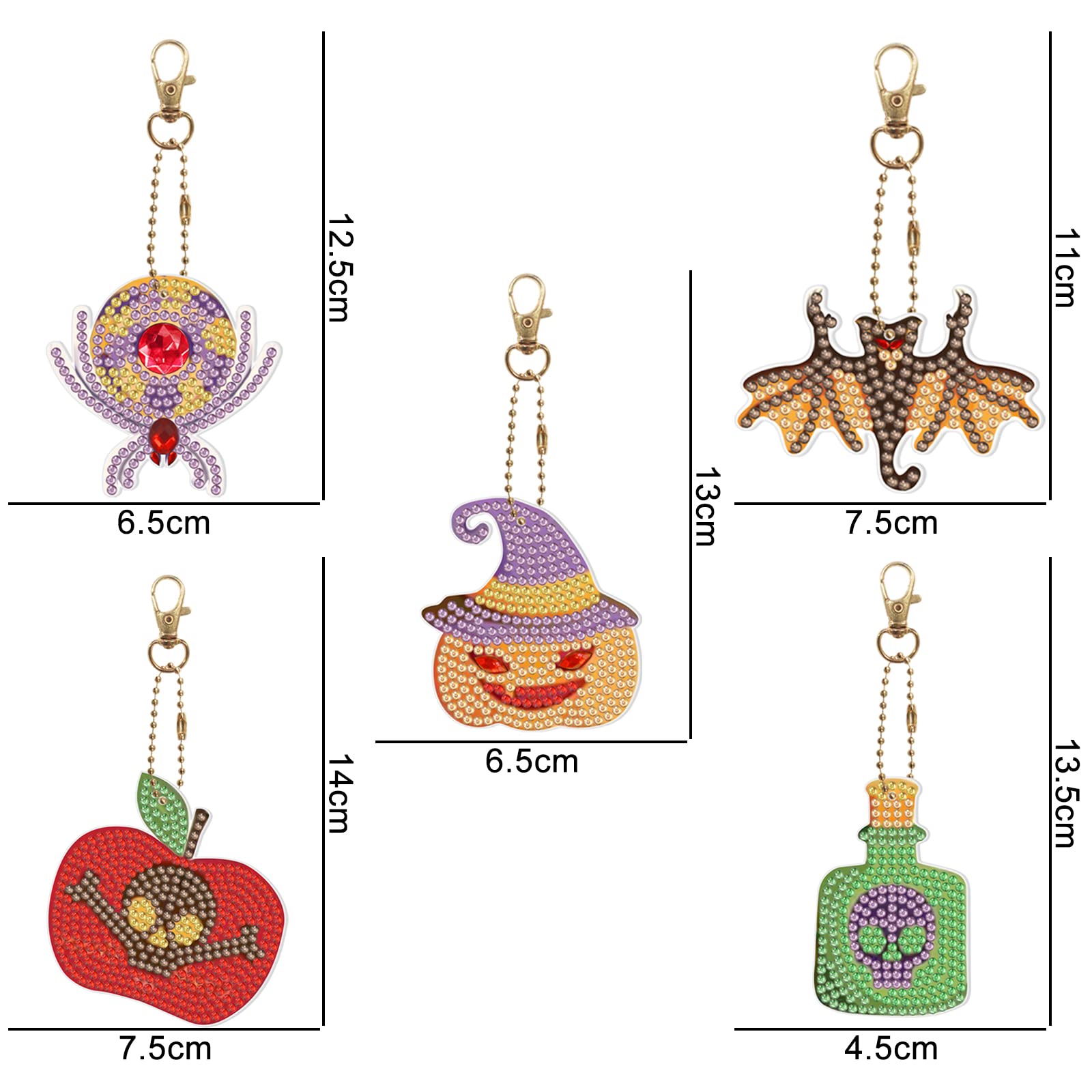 4pcs DIY 5D Diamond Painting Keychain Kits - Full Drill Special Shape Key Ring Set for Kids & Adults | Perfect for Gifts, Home Decor, Craft Projects & Personalized Accessories