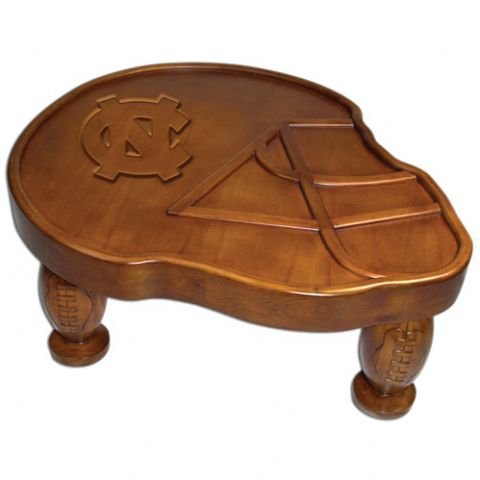North Carolina Tar Heels Team Helmet Coffee Table - NCAA Football Fan Decor for Living Room & Man Cave