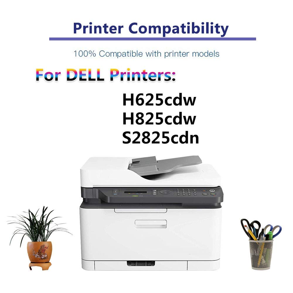 High Yield 593-BBOX P3HJK Compatible Toner Cartridge (Cyan, 1-Pack) for Dell H625cdw H825cdw S2825cdn Printers - Perfect for Office & Home Printing Needs