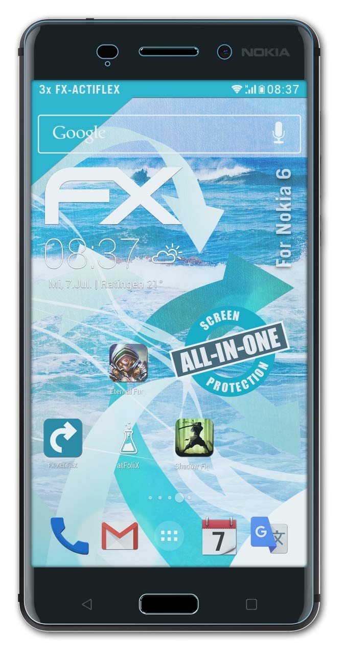Nokia 6 Screen Protector - 3 Pack Ultra Clear Flexible Tempered Glass Film | HD Touch Sensitivity & Anti-Scratch Protection | Perfect for Everyday Use, Gaming & Work