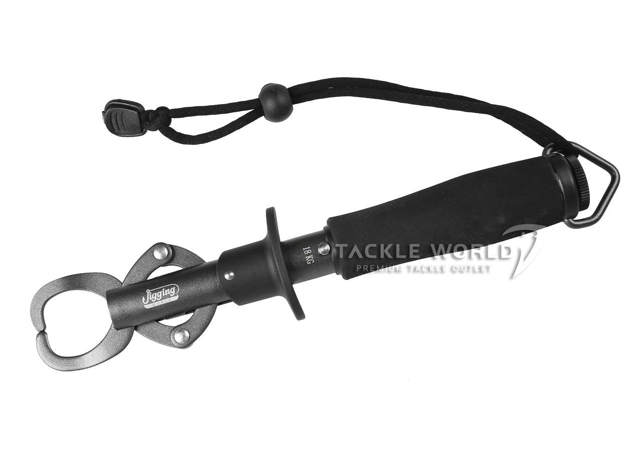 Jigging World Stainless Steel Fish Lip Gripper with Digital Scale - Heavy Duty Fishing Pliers for Saltwater & Freshwater - Perfect for Catch & Release, Boat Fishing, and Tournament Anglers