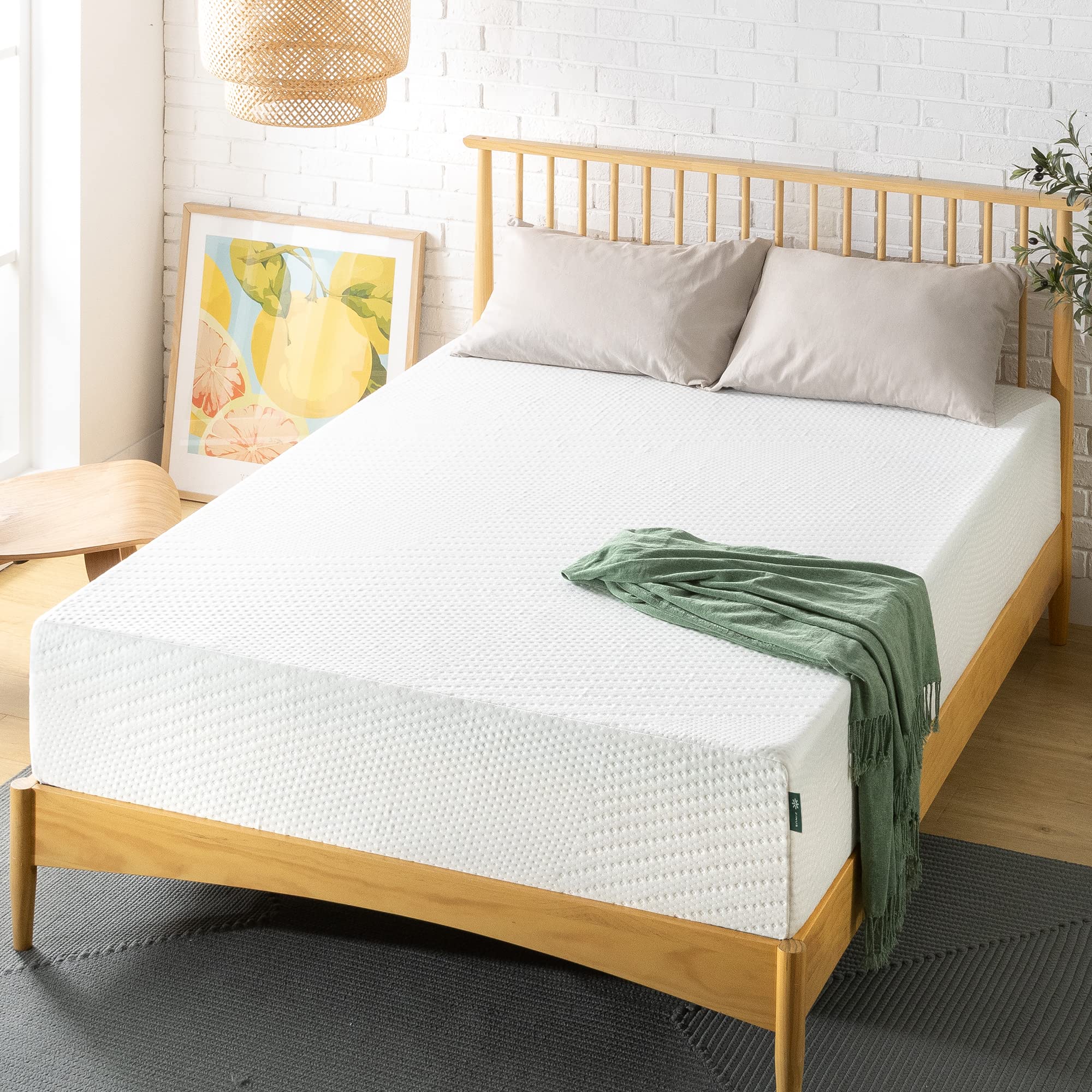 ZINUS 12 Inch Green Tea Infused Memory Foam Mattress - Queen Size, CertiPUR-US Certified, Bed in a Box for Easy Setup | Perfect for Guest Rooms, Dorms & Small Apartments