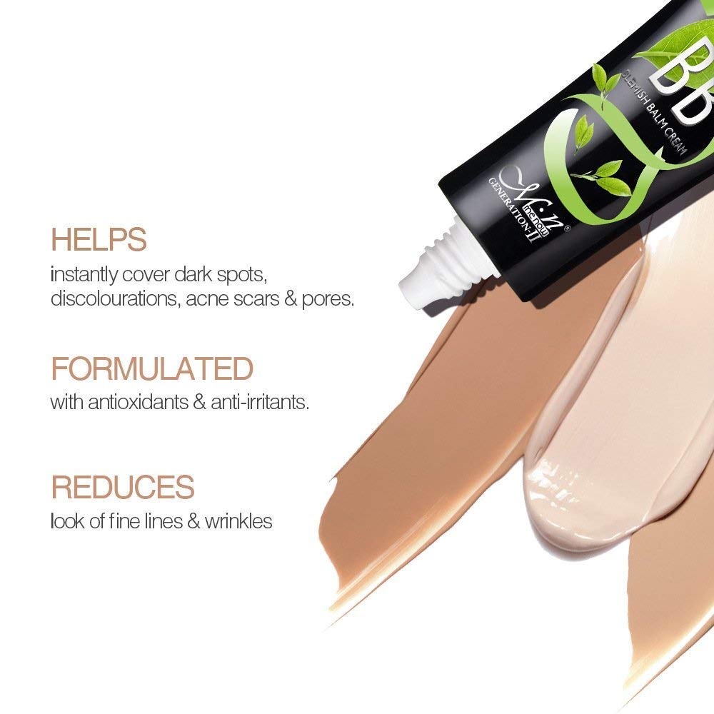 Glamyou Moisturizing Liquid Foundation & BB Cream - Natural Shade A with Free Black Liquid Eyeliner | 2-Piece Money Saver Pack for Flawless Makeup & Everyday Beauty