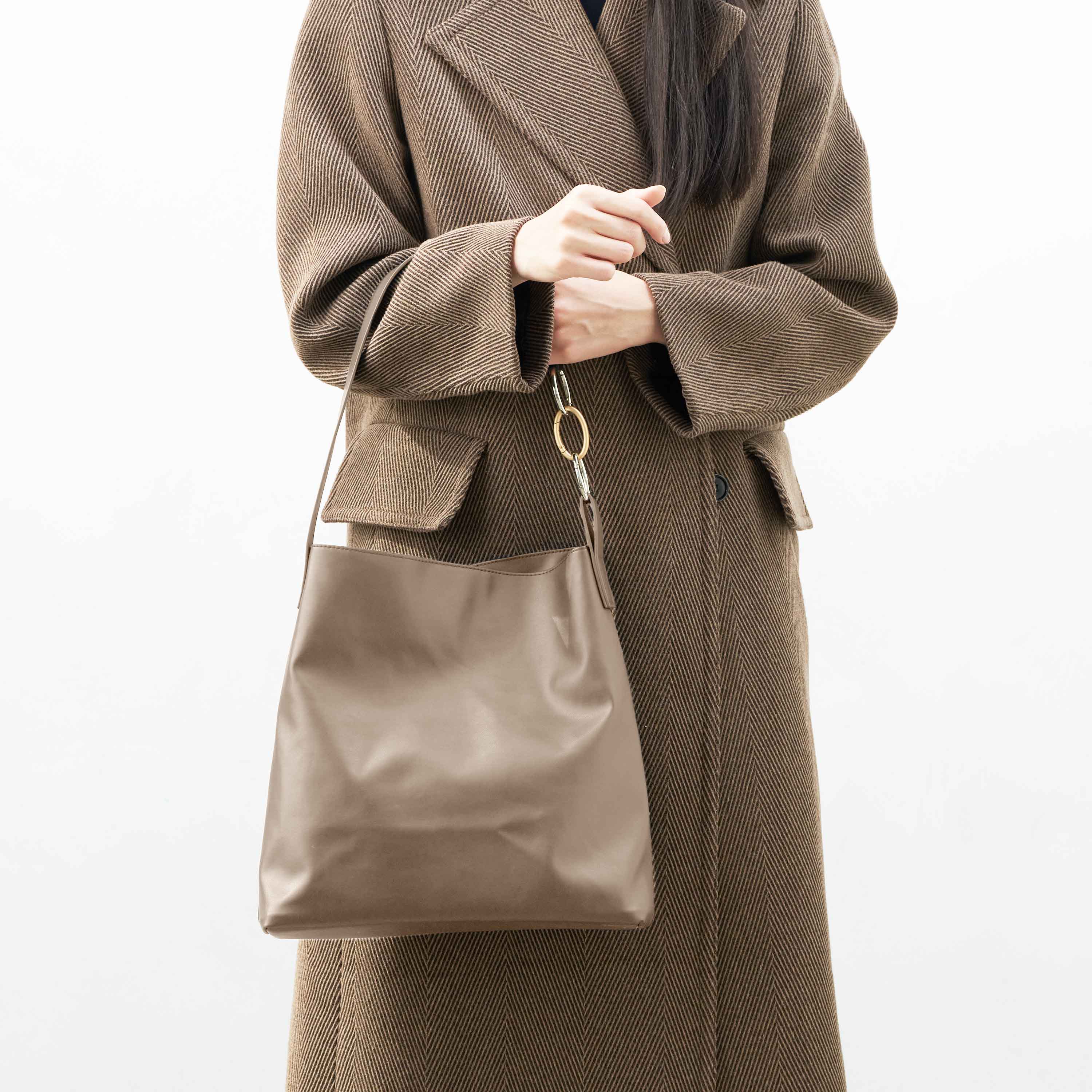 Oleatex Vegan Olive Leather Tote Bag - Eco-Friendly & Durable Mocha Brown Handbag for Women | Perfect for Work, Travel & Everyday Use